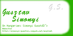 gusztav simonyi business card